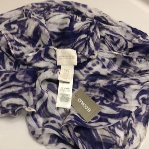 Chico’s NWT striped scrolls infinity scarf